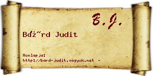 Bárd Judit névjegykártya
